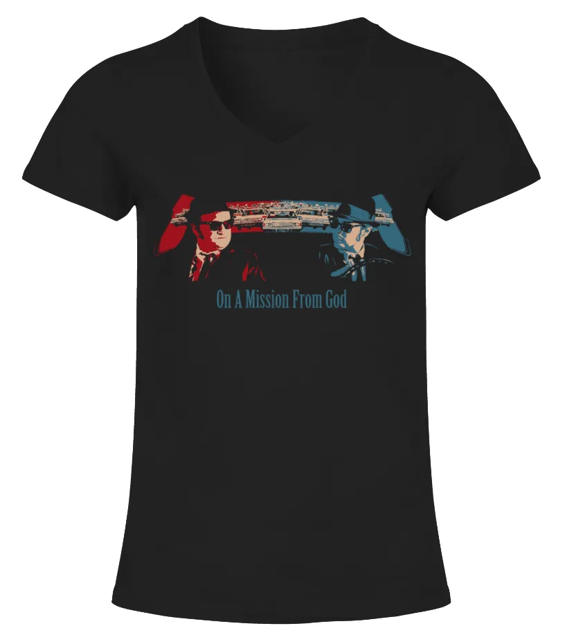 027. The Blues Brothers BK Camiseta cuello pico Mujer