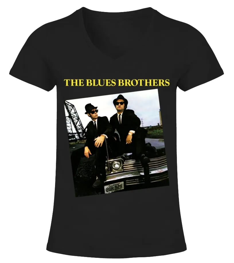 052. The Blues Brothers BK Camiseta cuello pico Mujer