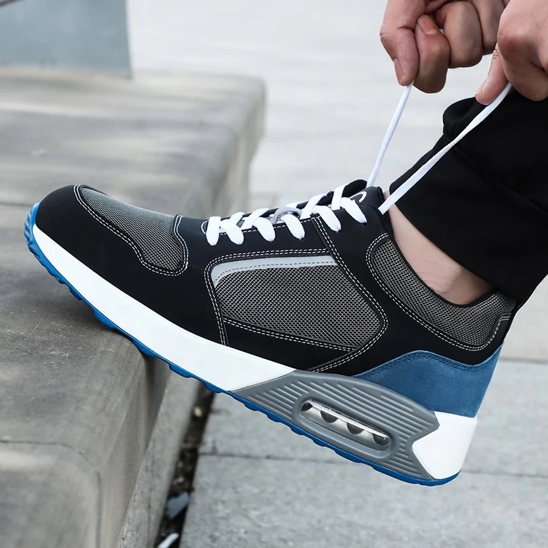 1132 Zapatos de seguridad deportivos antideslizantes con punta de acero a prueba de pinchazos