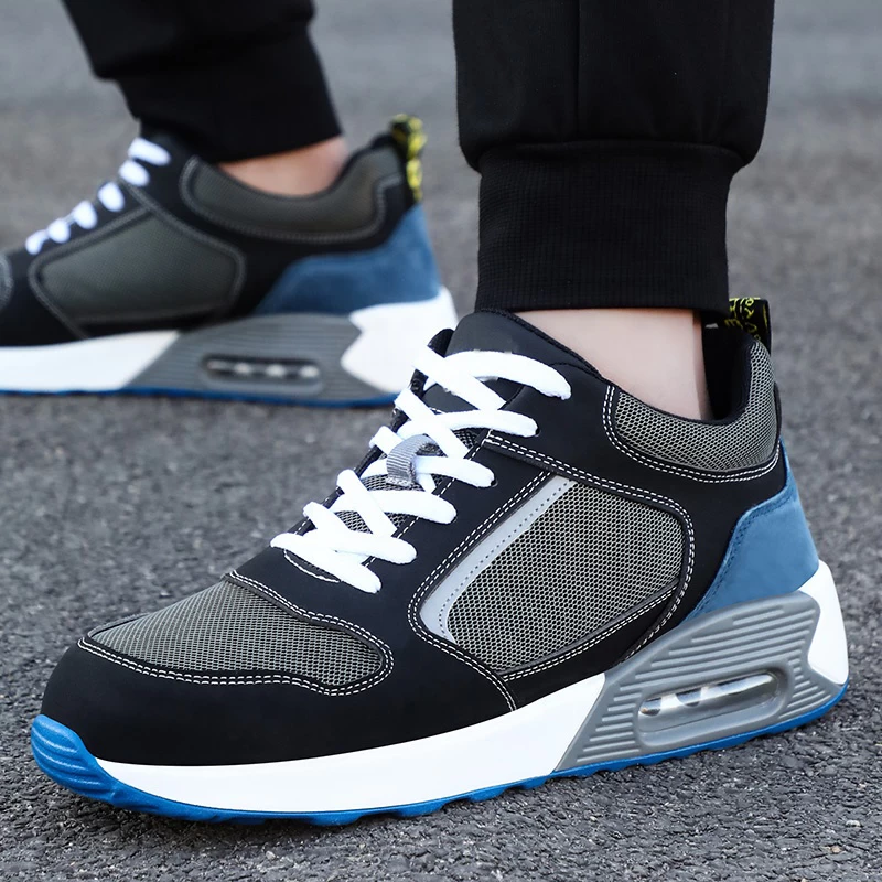1132 Zapatos de seguridad deportivos antideslizantes con punta de acero a prueba de pinchazos
