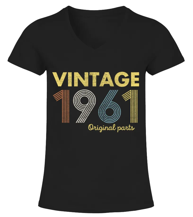 1961 Vintage Original Parts Camiseta cuello pico Mujer