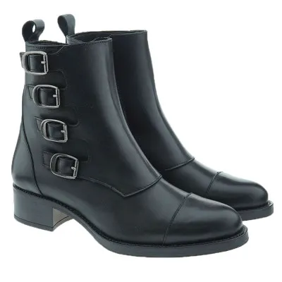 ALPEBotines piel tacón bajo hebillas Alpe 263017