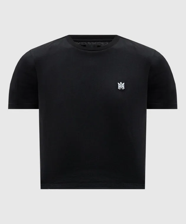 AMIRI Black MA EMBROIDERED BABY TEE
