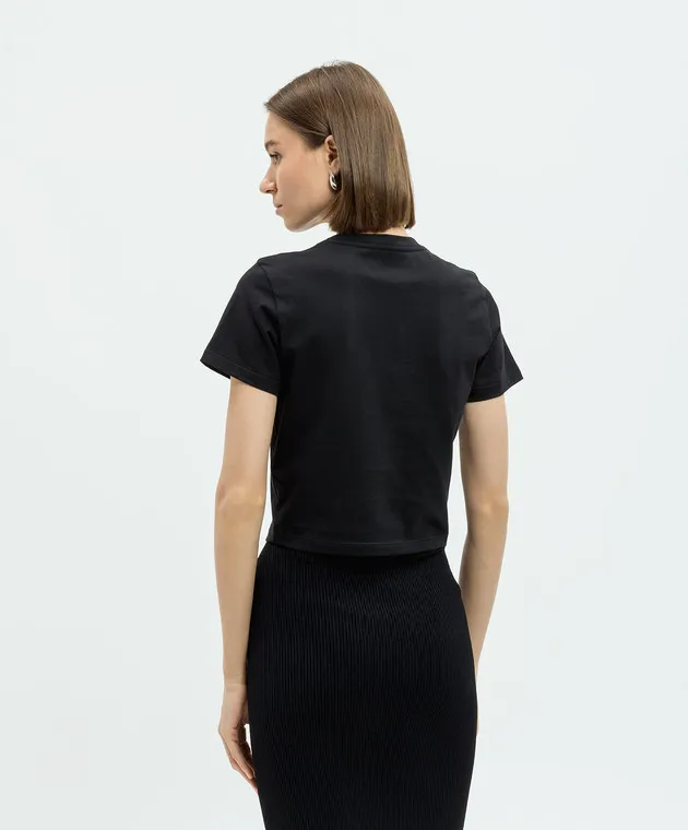 AMIRI Black MA EMBROIDERED BABY TEE