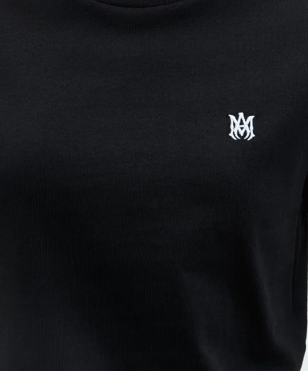 AMIRI Black MA EMBROIDERED BABY TEE
