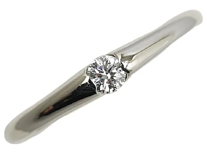 & Other Stories Anillo de platino Pt900 con diamante de 0.113 ct en excelente estado Plata 