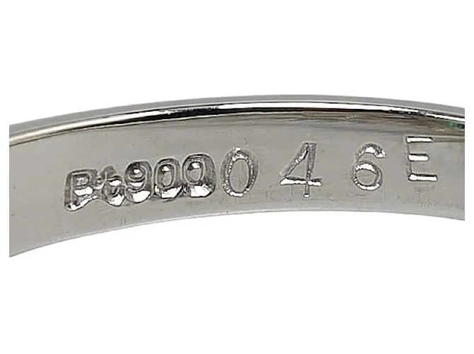 & Other Stories Anillo de platino Pt900 con esmeralda de 0.46 ct y diamante de 0.09 ct en excelente estado Plata 