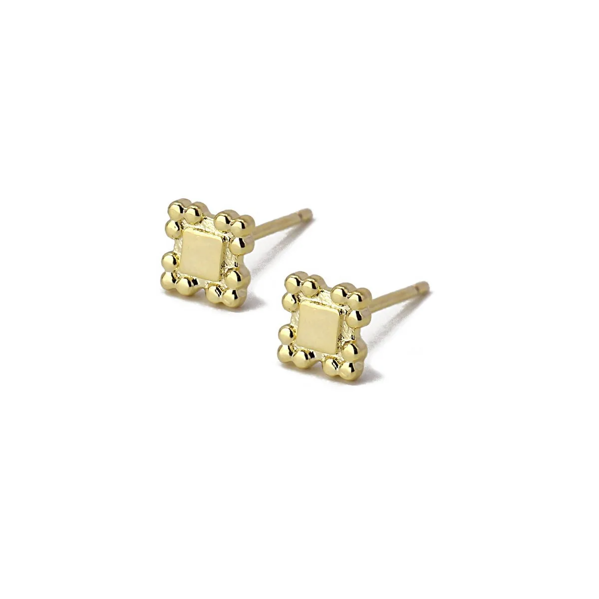 ANARTXY PENDIENTES CUADRADOS MINI BOLAS  ANARTXY