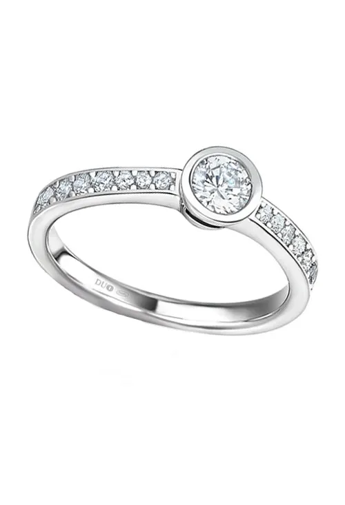 ANILLO DE COMPROMISO ORO BLANCO 18K Y DIAMANTES 028_101152