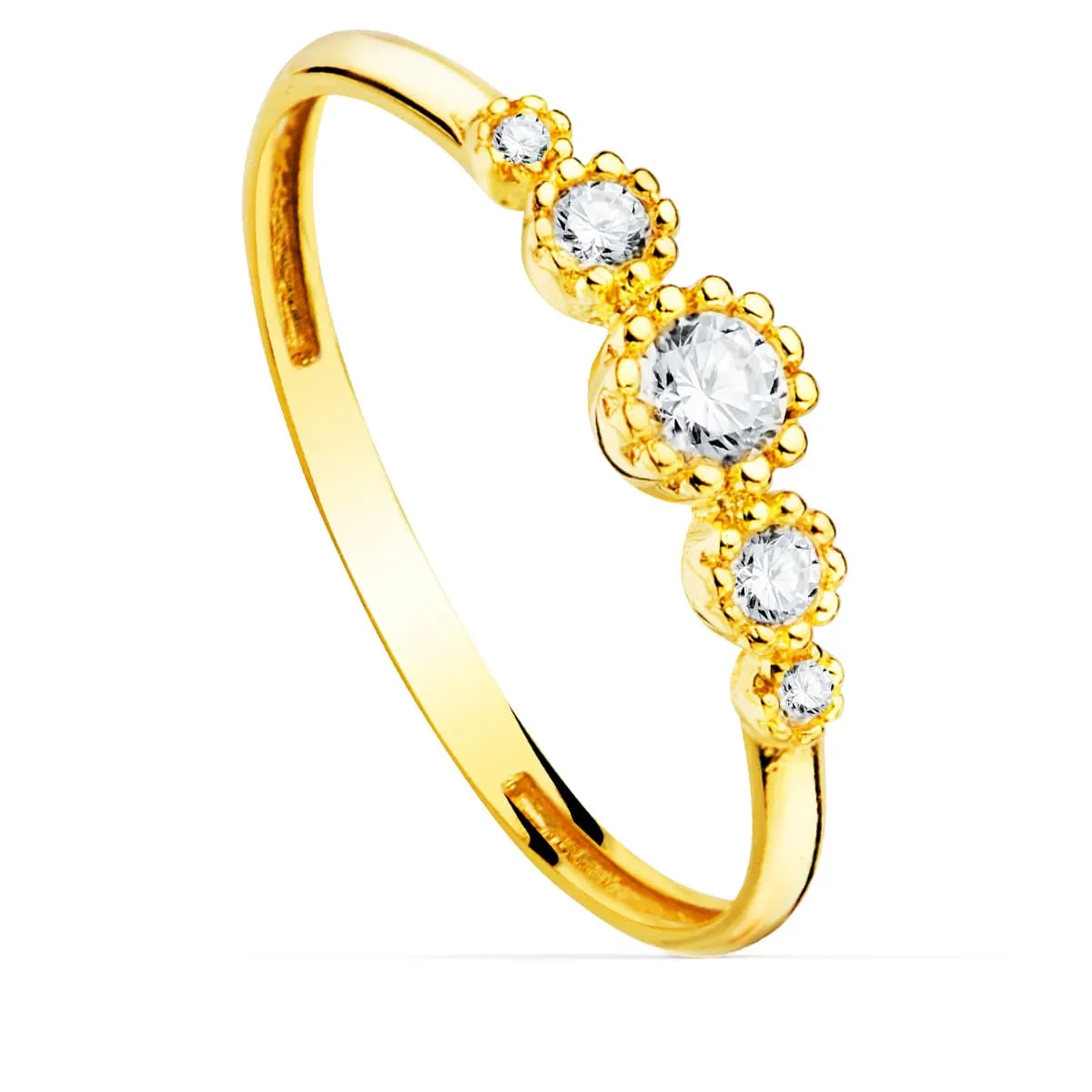 Anillo oro 18k fino bocel