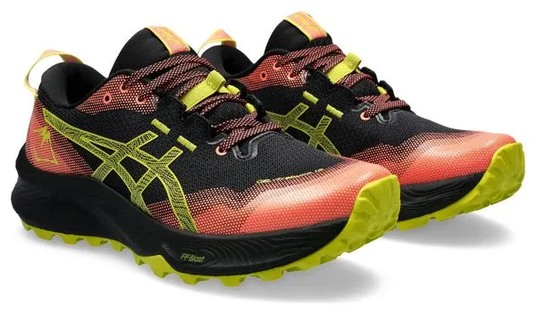Asics Asics Gel Trabuco 12 Negro Rosa Amarillo Zapatillas Trail Running Mujer