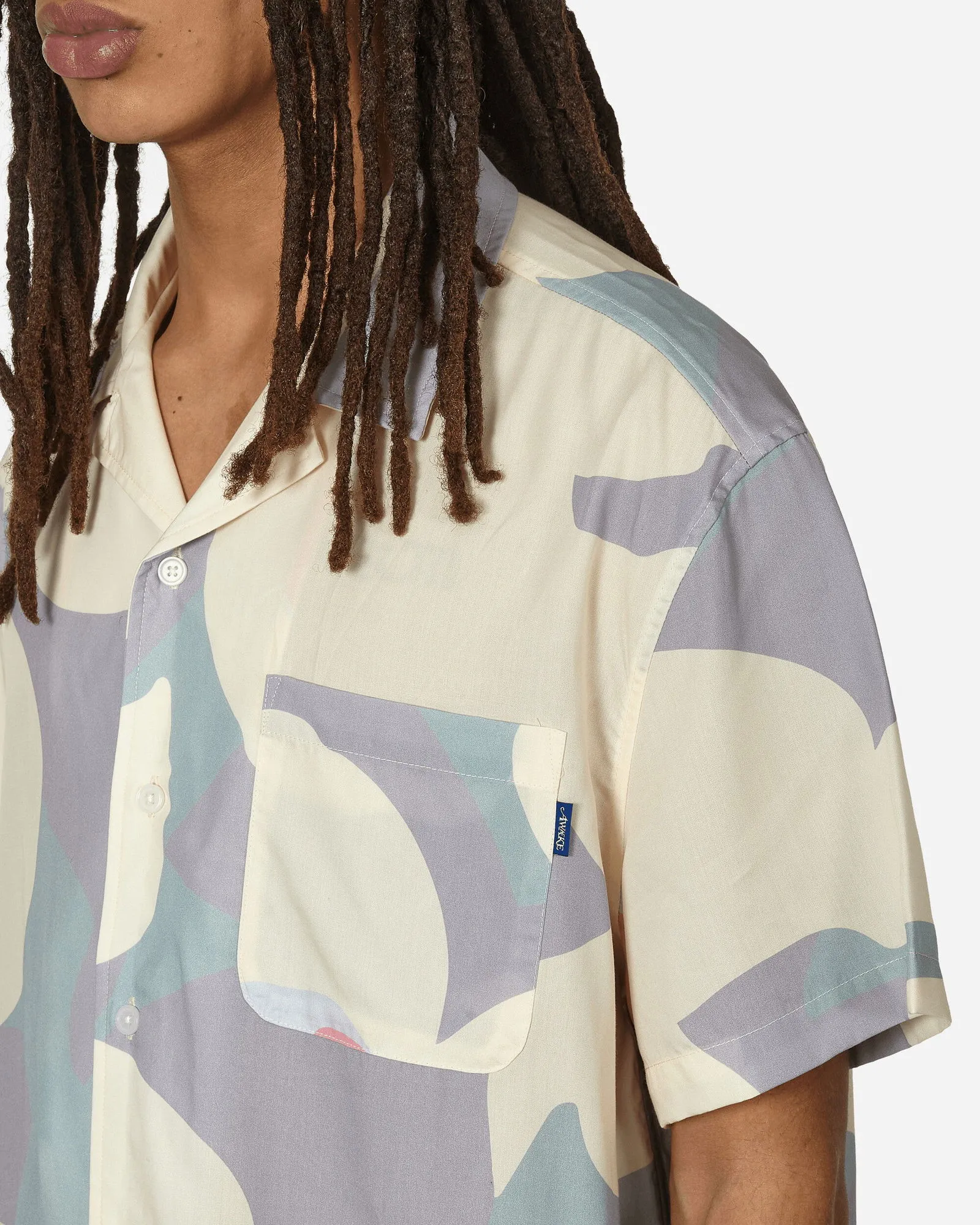 Awake NY Floral Camp Shirt Grey