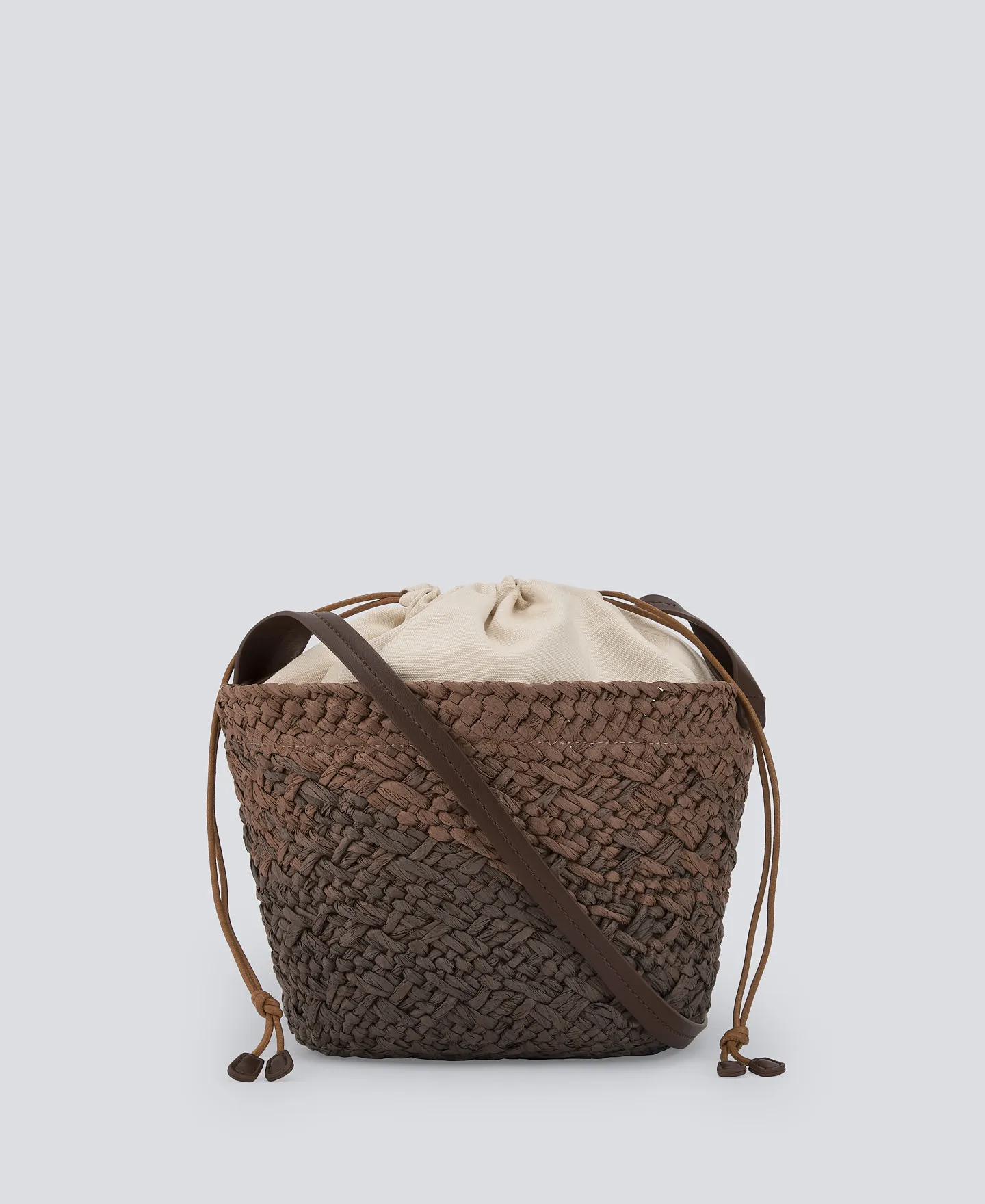 Bandolera mediana trenzada papel mujer