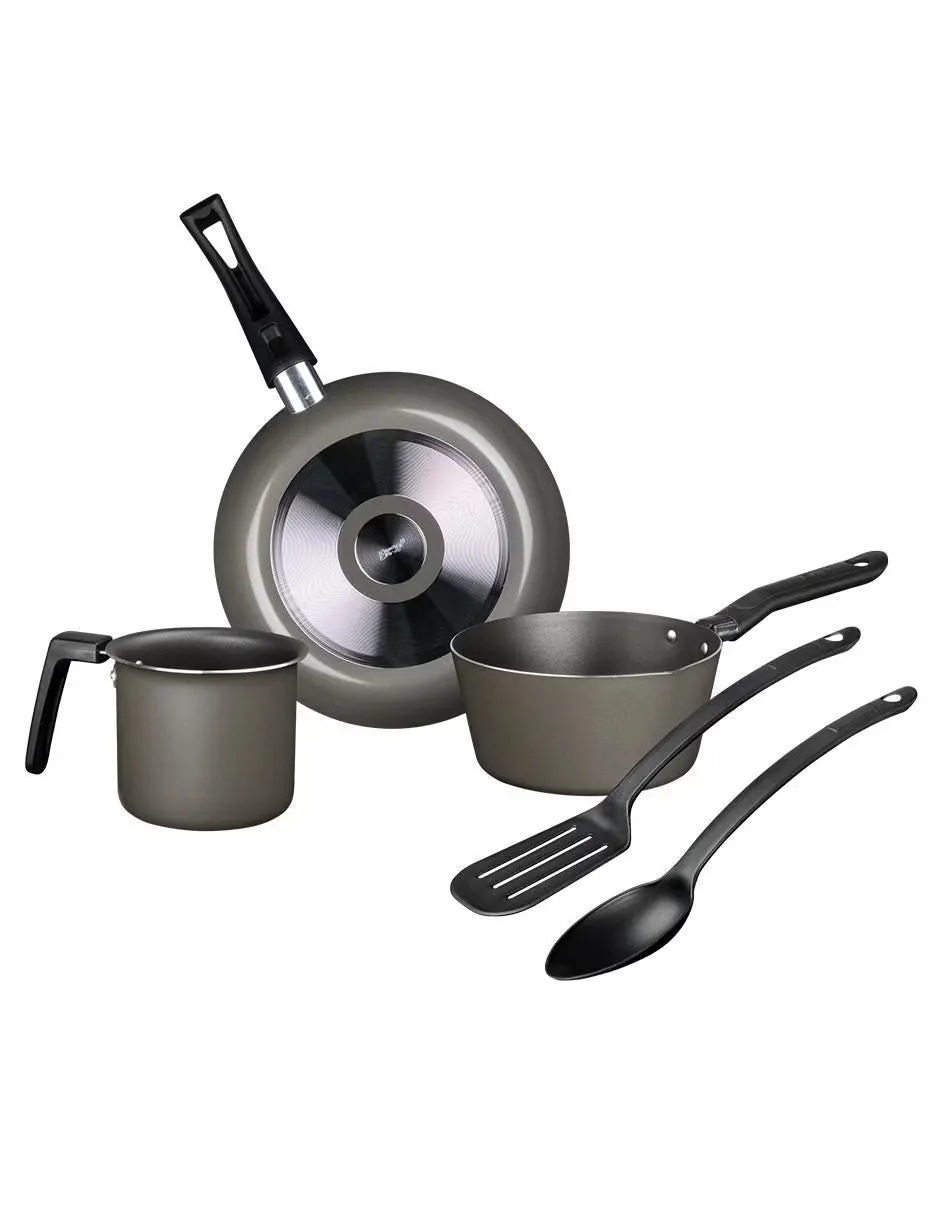 Batería de Cocina Ekco, 5 piezas color Gris