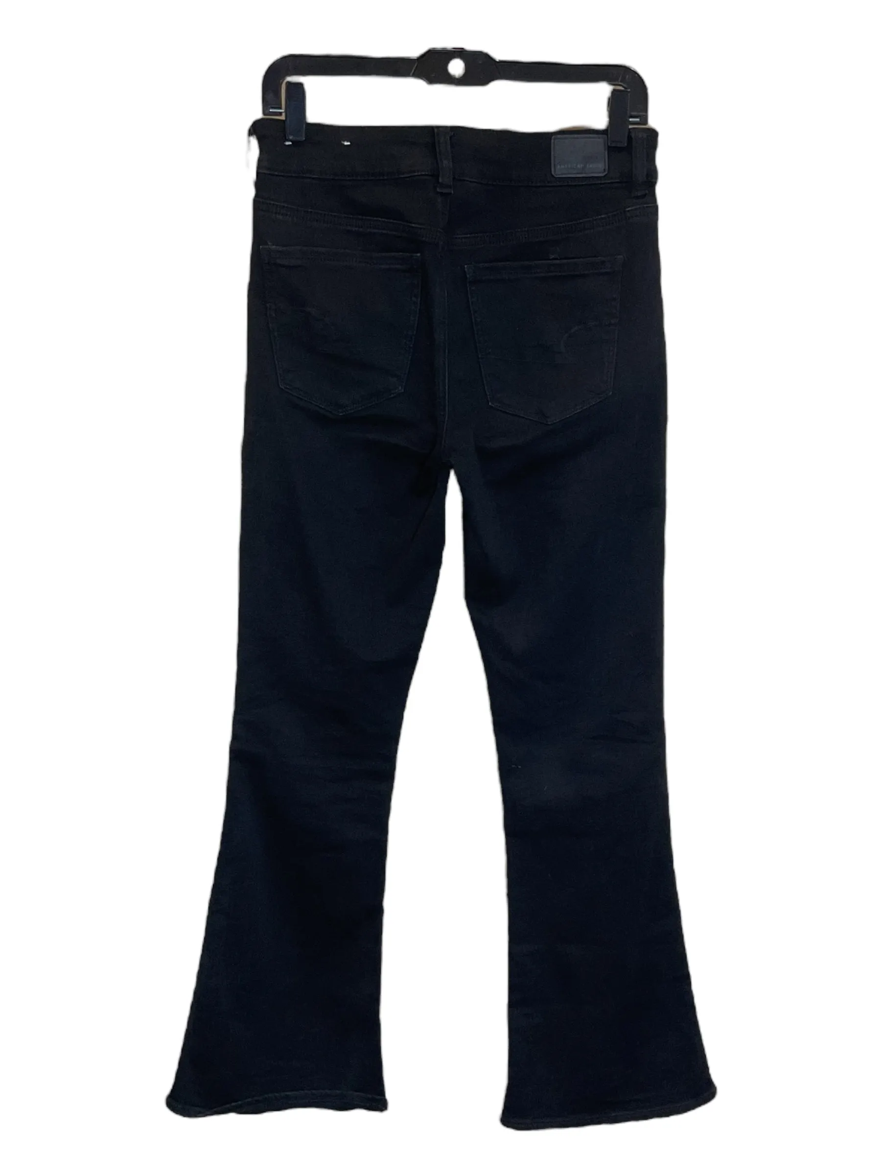 Black Denim Jeans Wide Leg American Eagle, Size 6