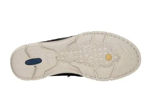 Blucher Piel Azul Todo Calados Piso y Cordones Gris 1/2 Peso