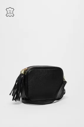 Bolso Bandolera Aries De Piel Negro