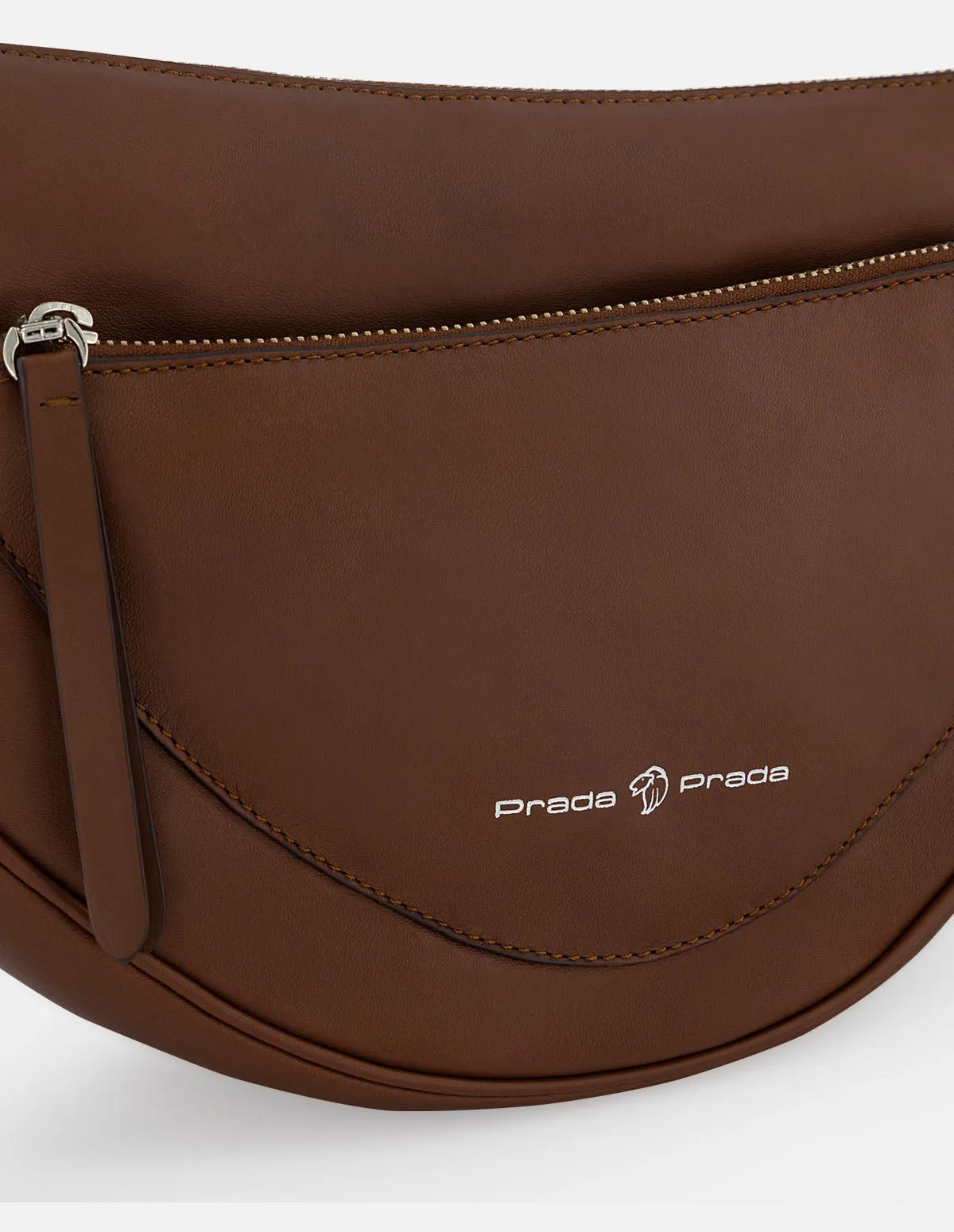 Bolso bandolera de piel color caoba para mujer