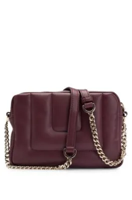 Bolso cruzado guateado con monograma Double B metálico