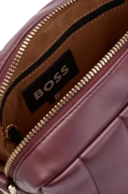 Bolso cruzado guateado con monograma Double B metálico