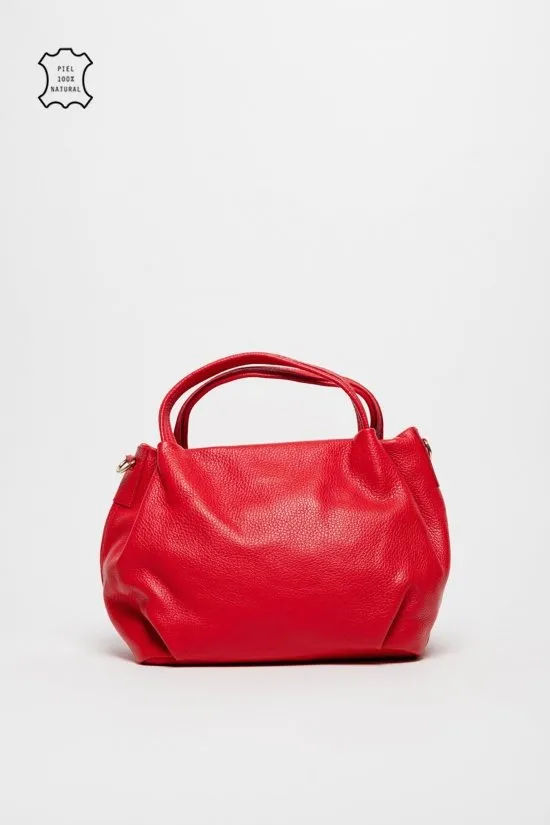 BOLSO DE PIEL HIPENO  ROJO