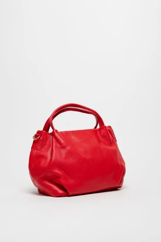 BOLSO DE PIEL HIPENO  ROJO