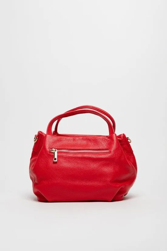 BOLSO DE PIEL HIPENO  ROJO