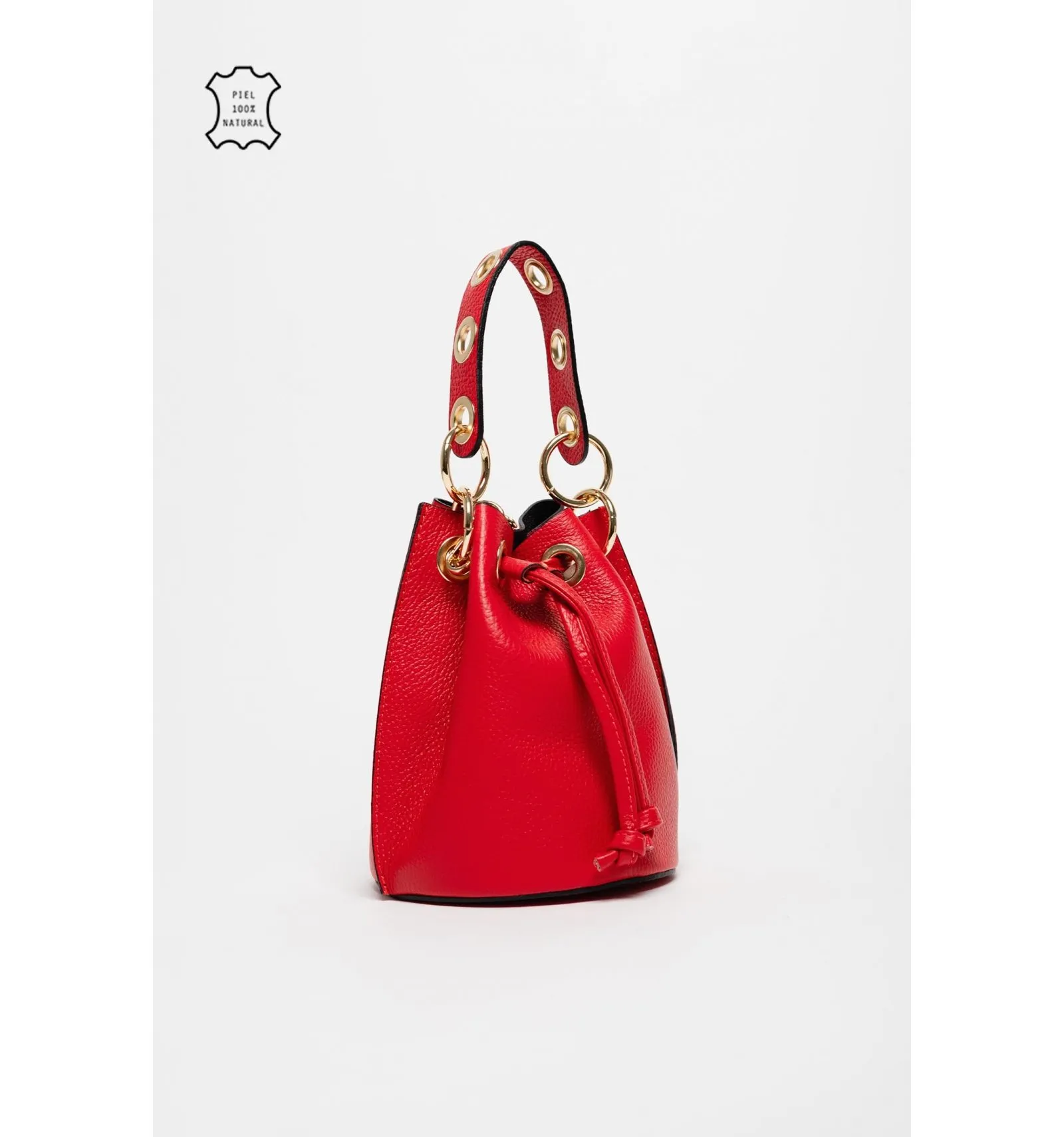 BOLSO DE PIEL LOUPE  ROJO