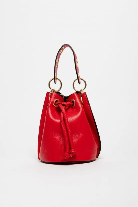 BOLSO DE PIEL LOUPE  ROJO
