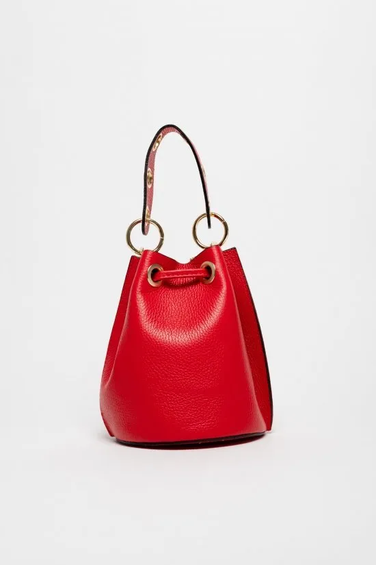 BOLSO DE PIEL LOUPE  ROJO