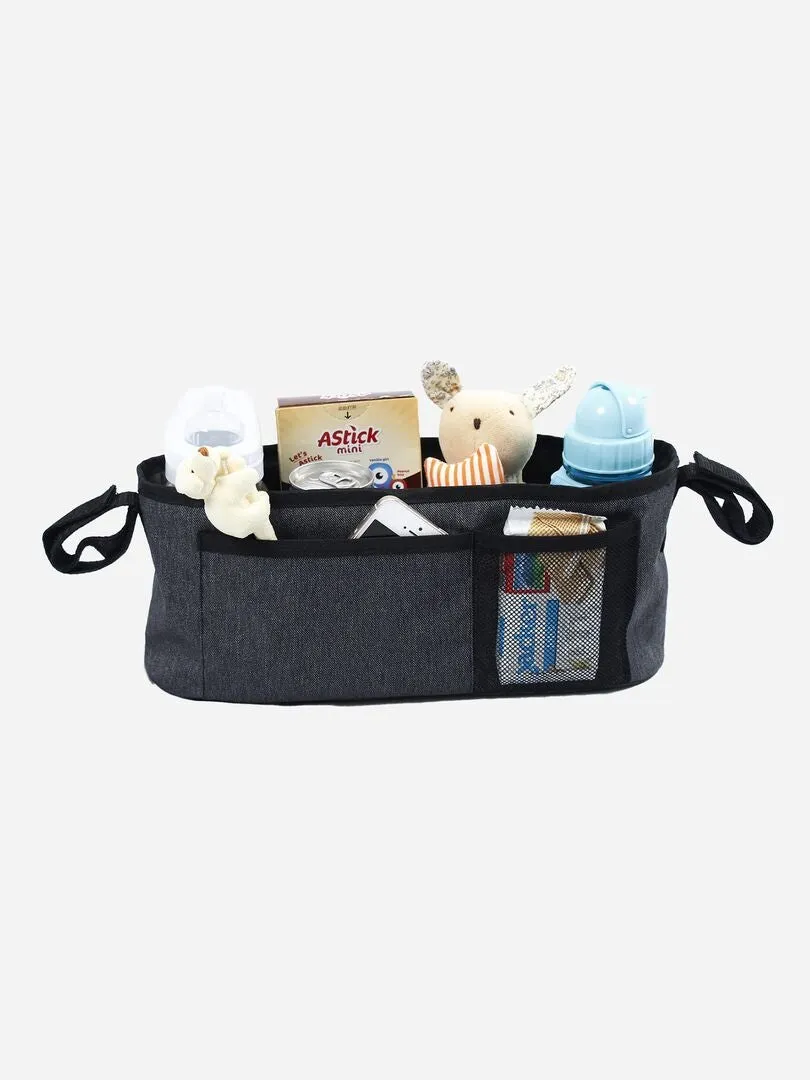 BOLSO PARA CARRITO + PORTAVASOS  GRIS