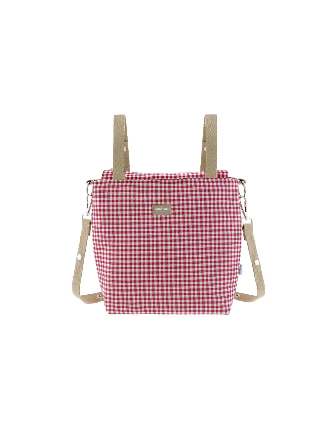 Bolso Talega Vichy rojo de Cambrass
