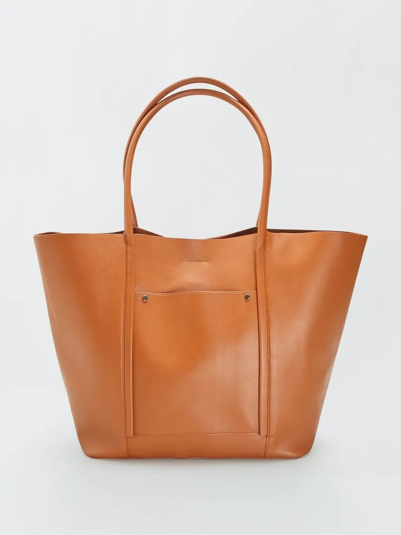 BOLSO TIPO SHOPPER  MARRON