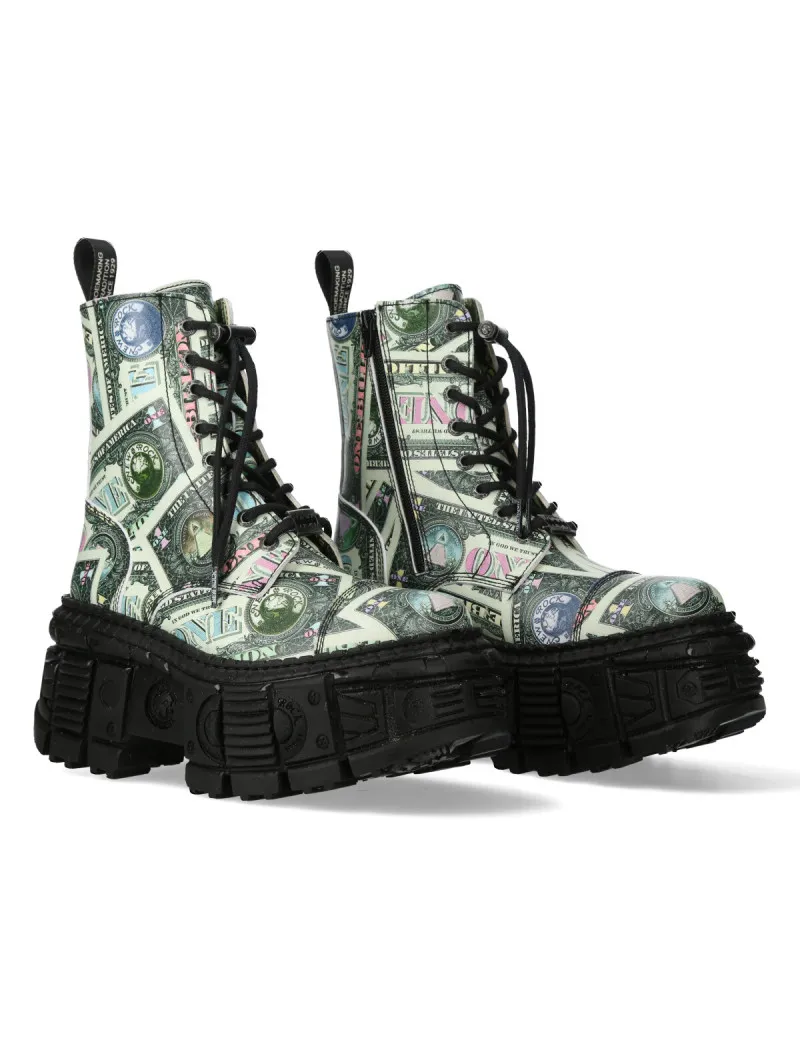 Botas billete 1 billon urbanas con plataforma