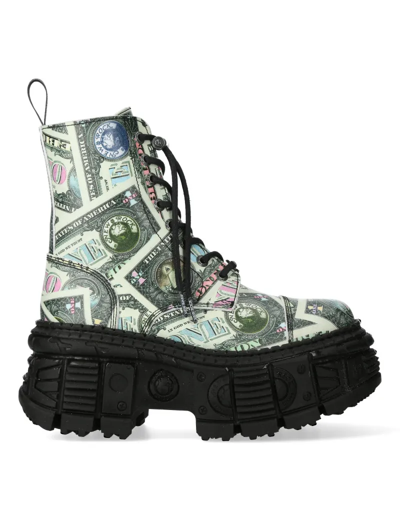 Botas billete 1 billon urbanas con plataforma