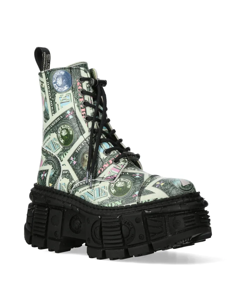 Botas billete 1 billon urbanas con plataforma