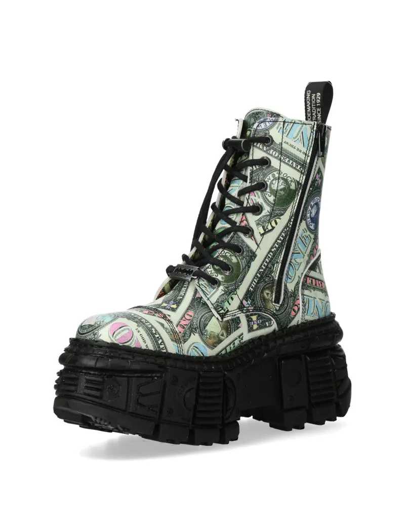 Botas billete 1 billon urbanas con plataforma