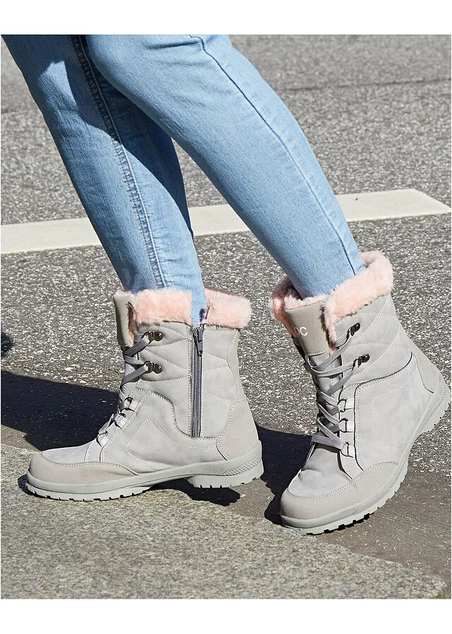 Botas con cordones Gris