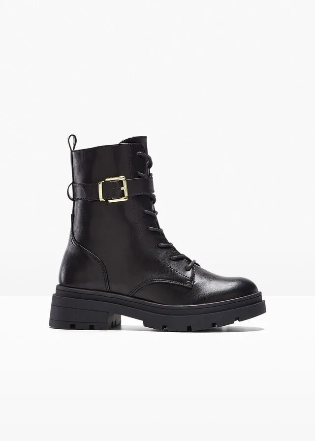 Botas con cordones Negro