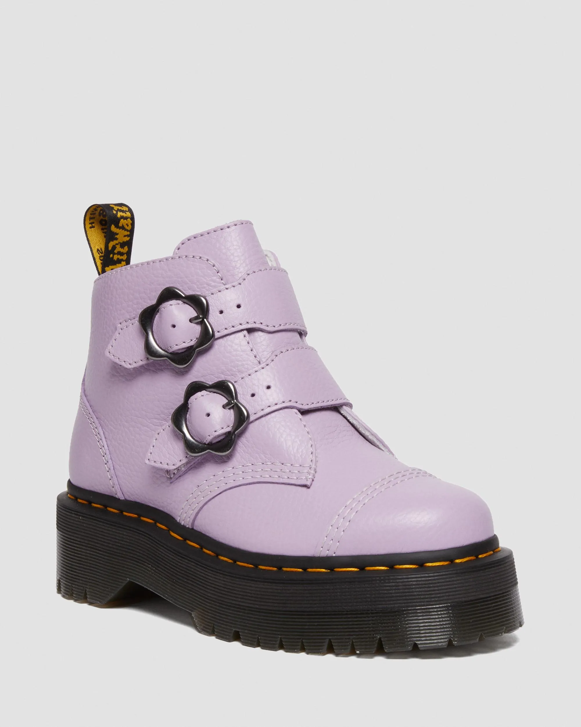 Botas con plataforma Devon Flower de piel Milled Nappa