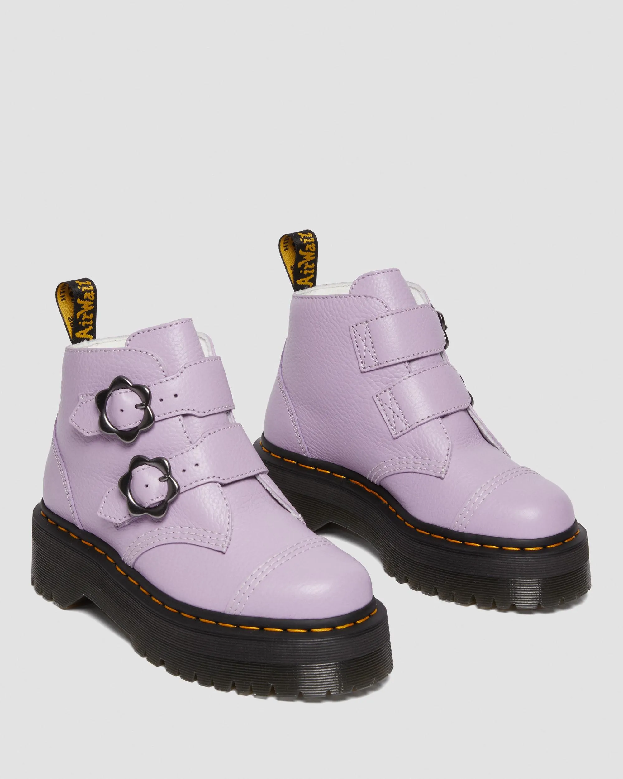 Botas con plataforma Devon Flower de piel Milled Nappa