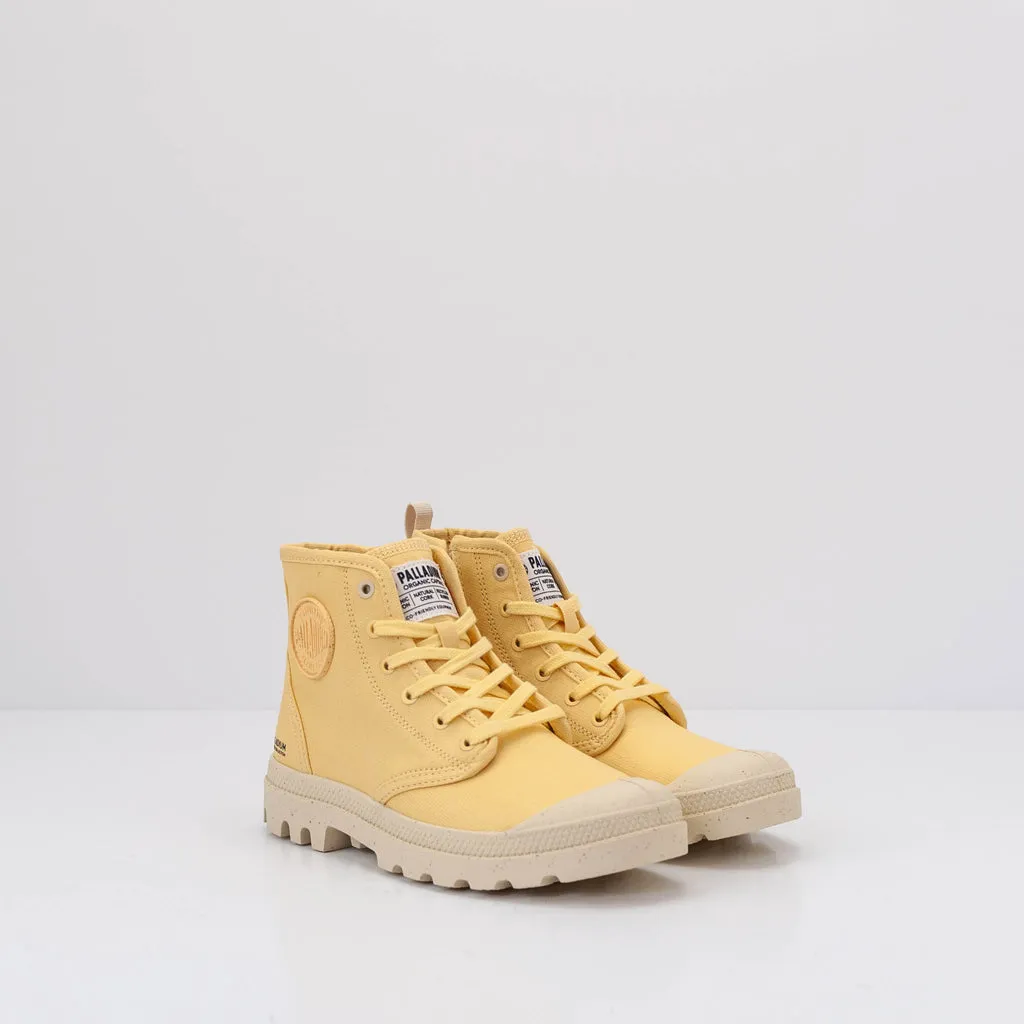 BOTIN  PALLADIUM  PAMPA HI ZIP ORGANIC YELLOW CREME