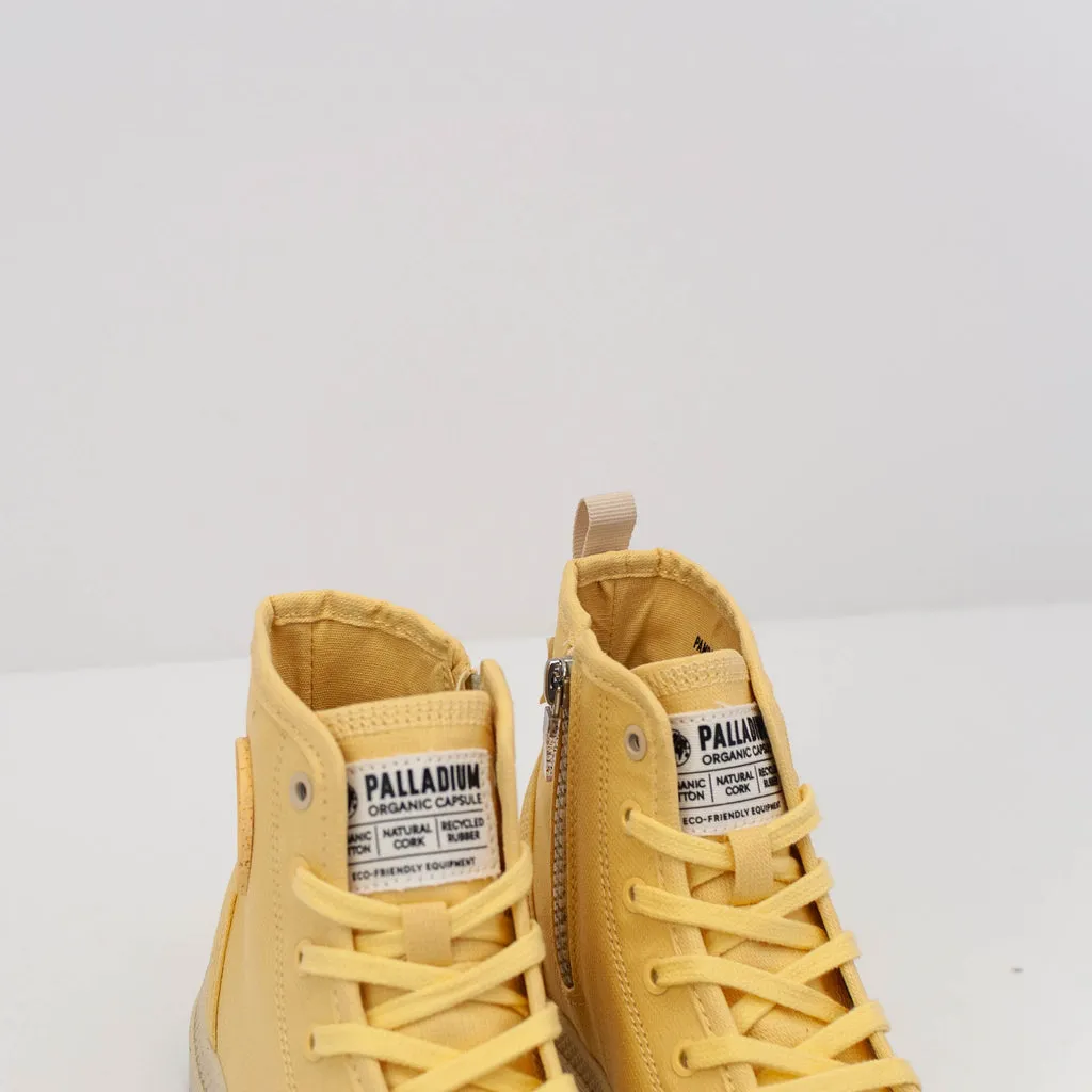 BOTIN  PALLADIUM  PAMPA HI ZIP ORGANIC YELLOW CREME
