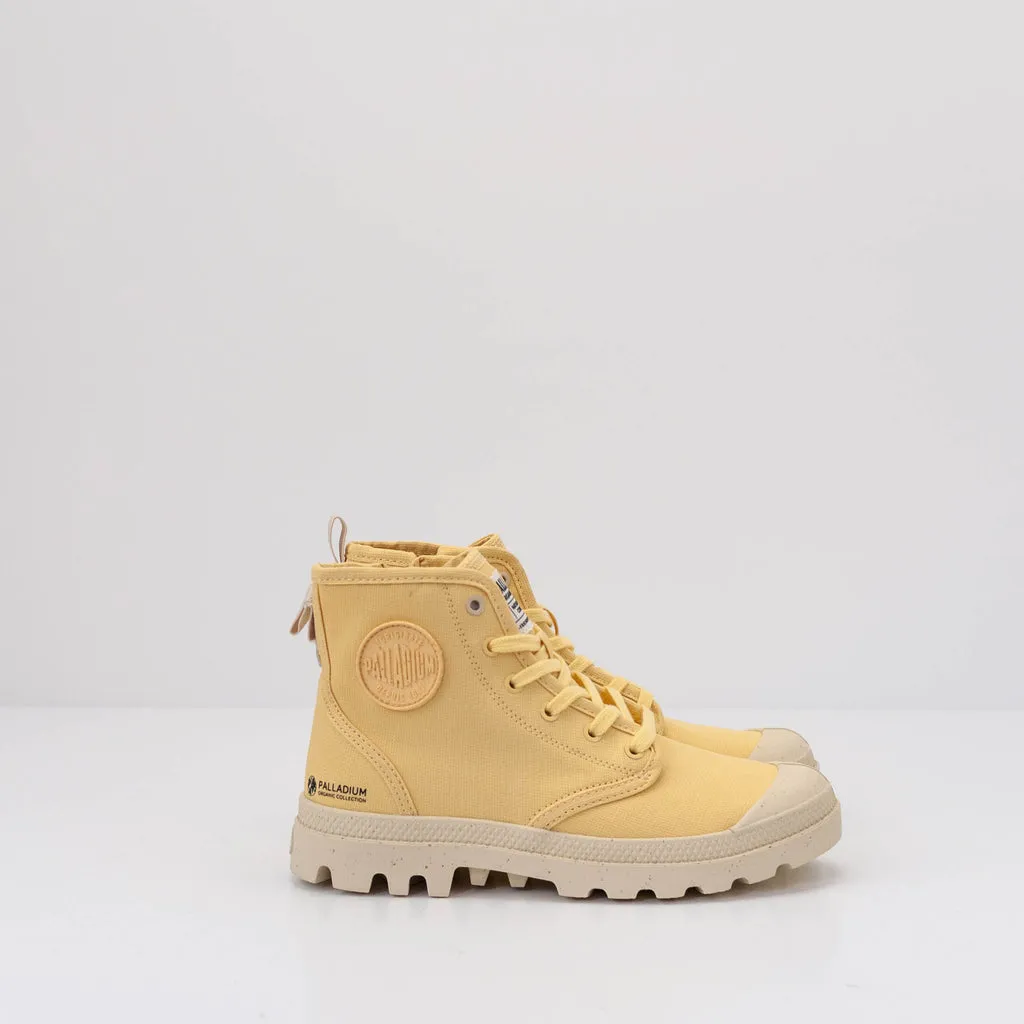 BOTIN  PALLADIUM  PAMPA HI ZIP ORGANIC YELLOW CREME