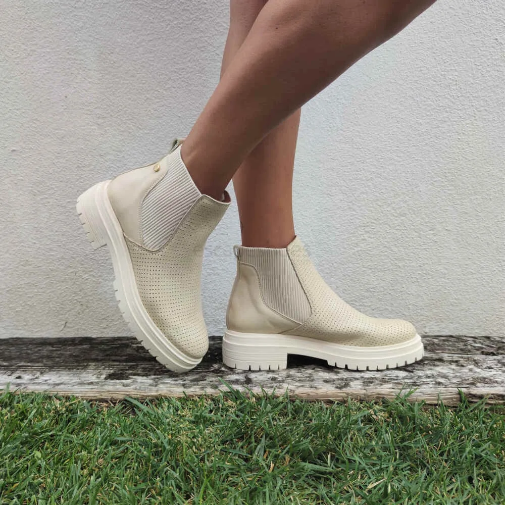 Botins RUIKA Pele Bege 23/4686
