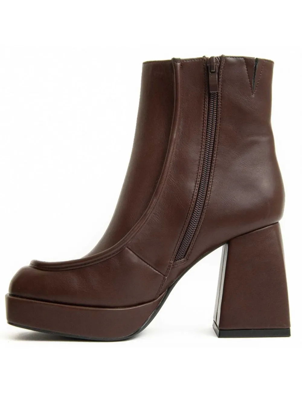 Botín De Tacón Para Mujer.  Montevita  Bottivita29  93988 Marrón