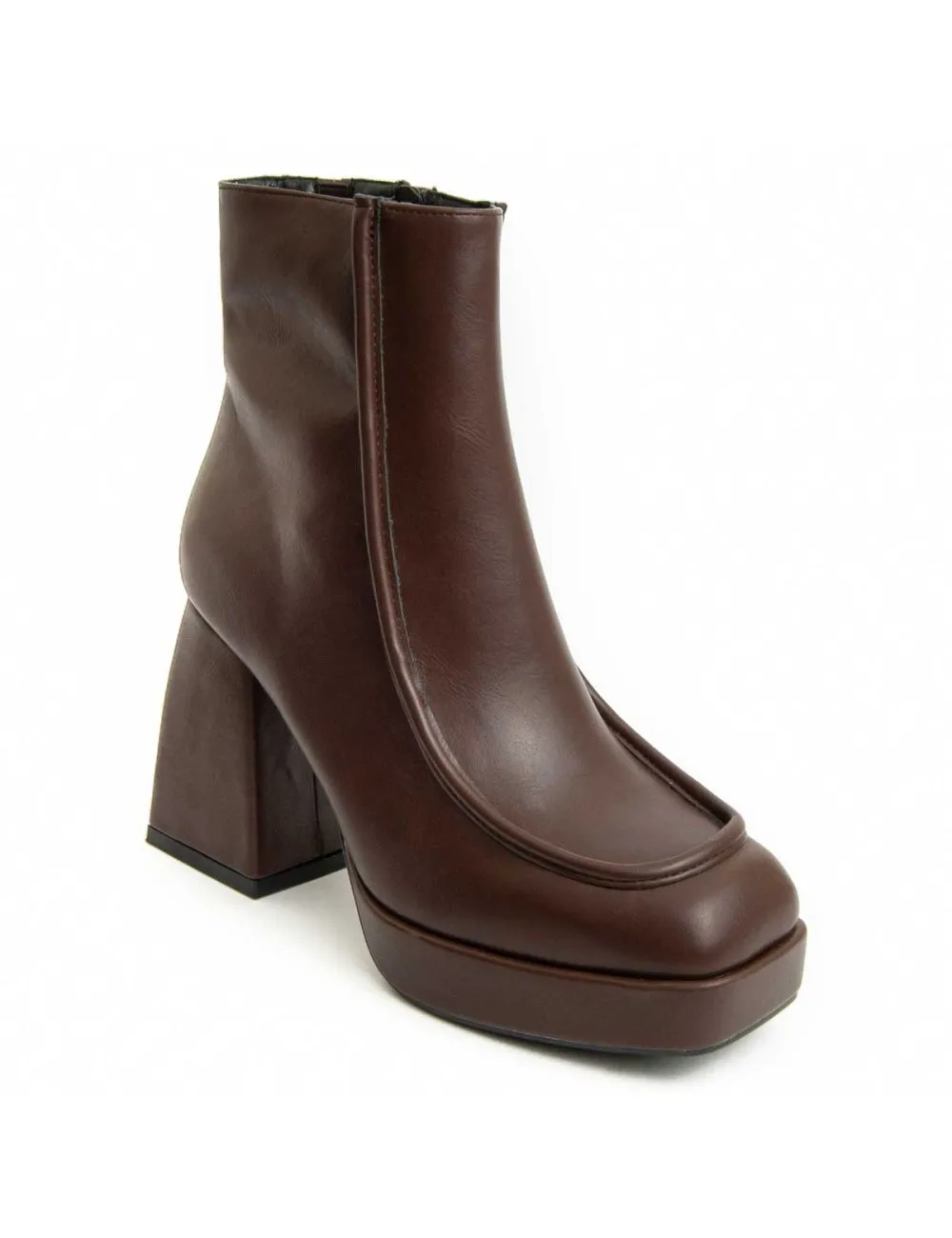 Botín De Tacón Para Mujer.  Montevita  Bottivita29  93988 Marrón