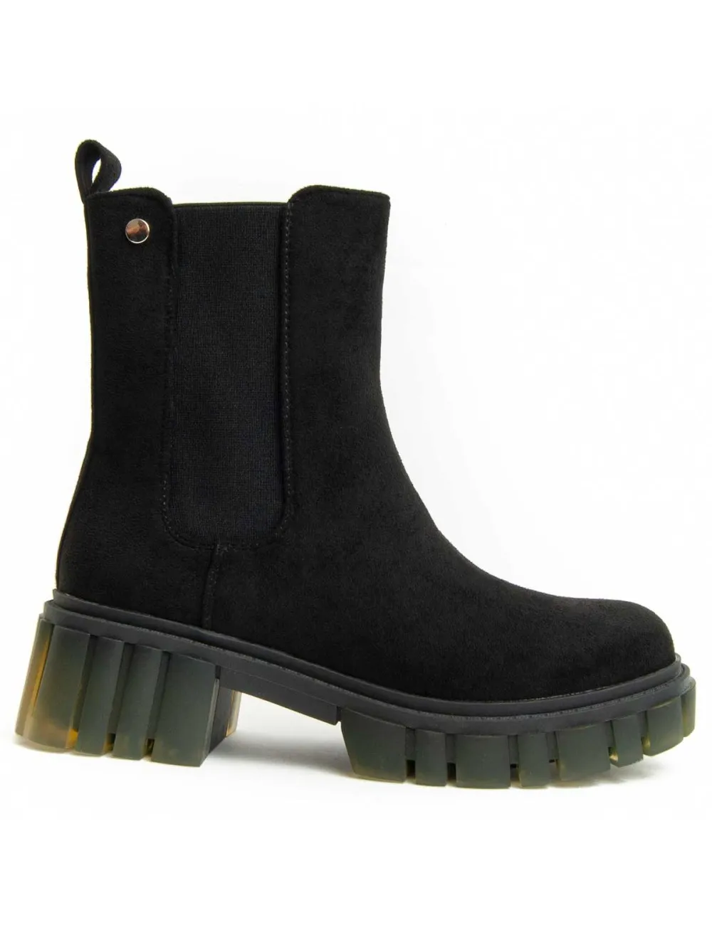 Botín De Tacón Para Mujer.  Montevita  Bottivita34  93998 Negro