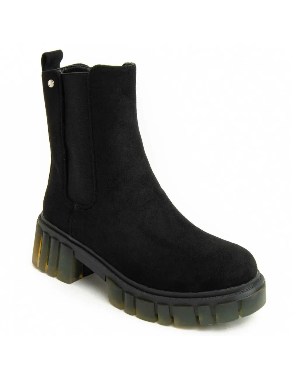 Botín De Tacón Para Mujer.  Montevita  Bottivita34  93998 Negro