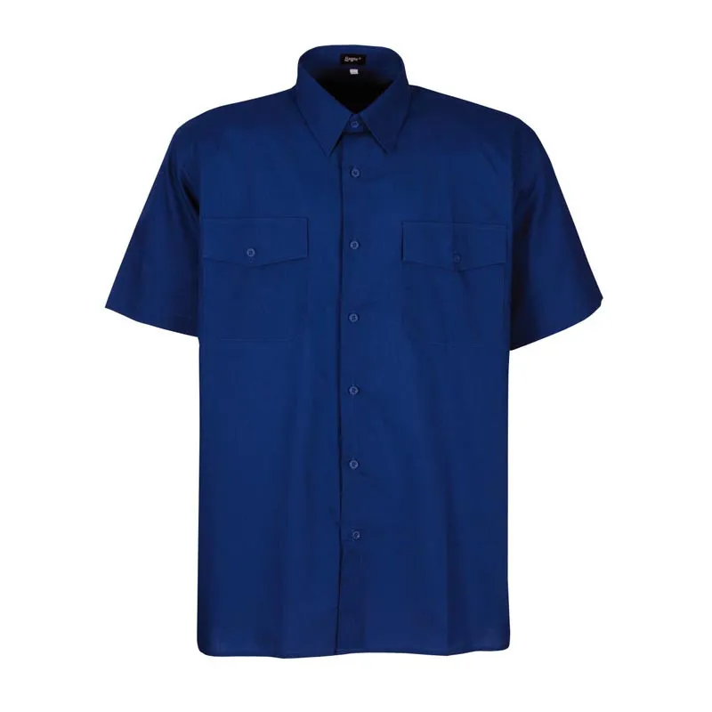 CAMISA AZULINA INDUSTRIAL DE MANGA CORTA  OUTLET